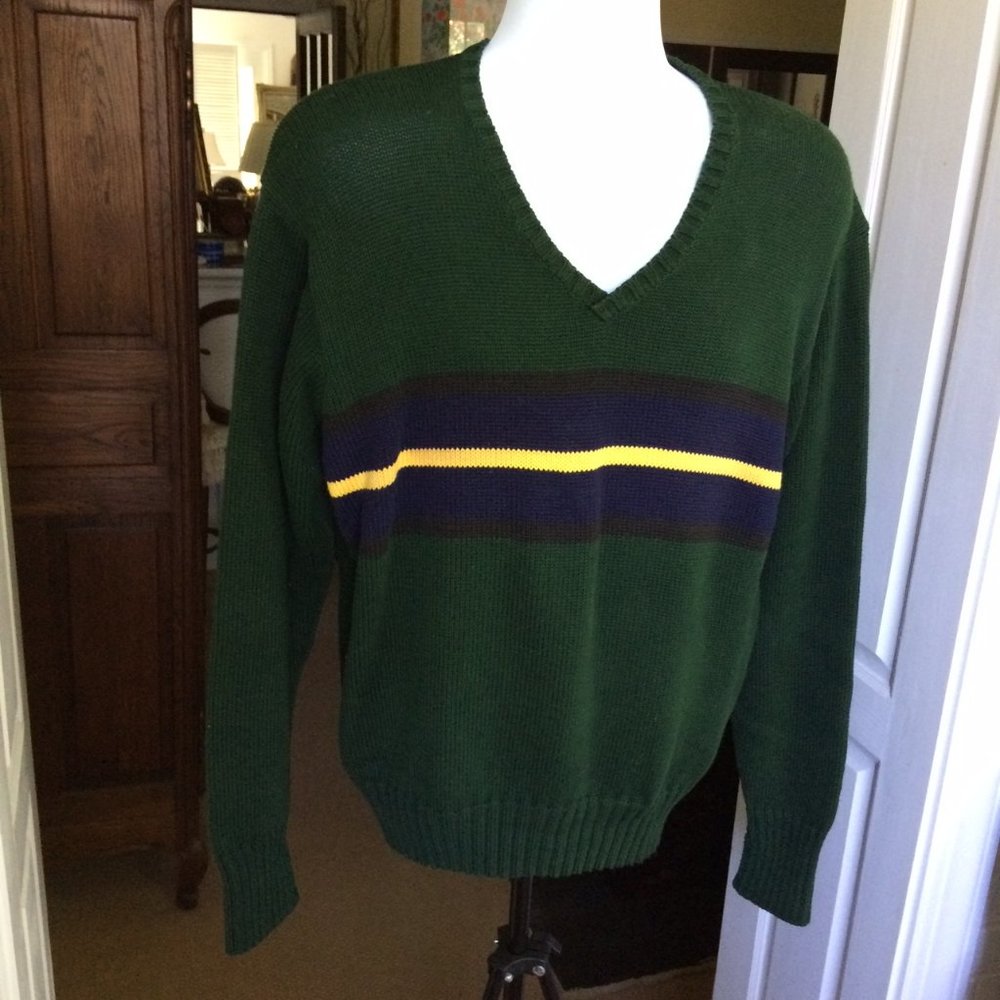 Polo Ralph Lauren Sweater 100% Cotton Green L